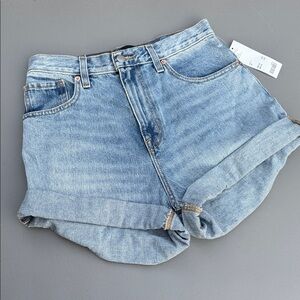 Urban Outfitters Light Blue High Waist Denim Shorts